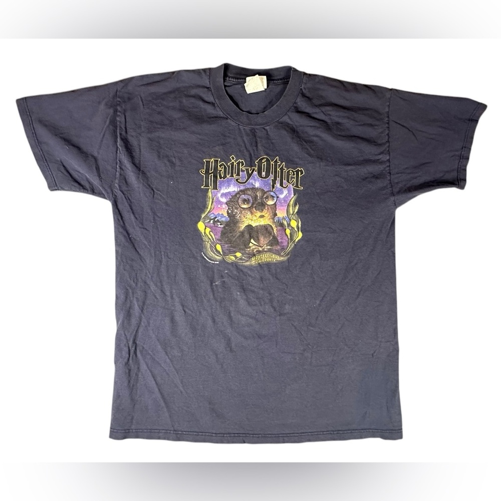 Hairy Otter Harry Potter Vintage 2002 Cotton Graphic T Shirt Mens Size‎ Large